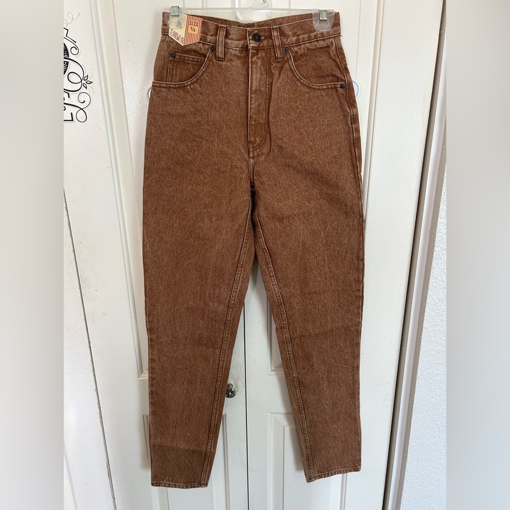 Vintage Silver Rider Denim Jeans Brown Wash New With Tags Size 5/6